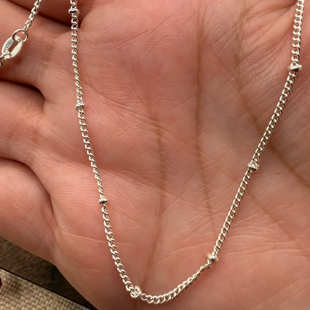 Elegant Silver Chain Necklace 925